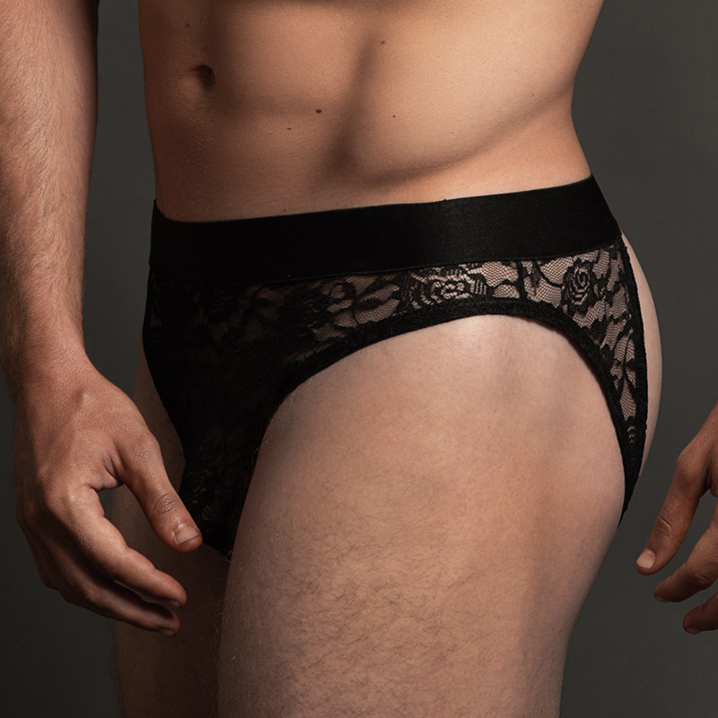 Allure Men Bottomless lace Dentelle Noir